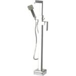 Inter Ceramic Стоящ смесител за вана ICL 8215C, месинг, хром, подово захранване, с шлаух и слушалка, 103.8x22.5см (8215C)