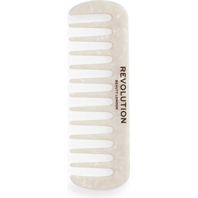 Revolution Haircare Natural Curl Wide Tooth Comb hrebeň pre vlnité a kučeravé vlasy odtieň White