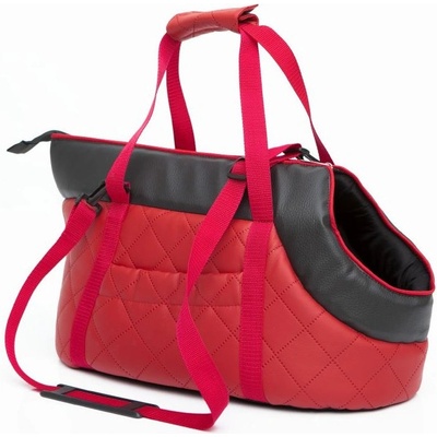 HobbyDog R1 Taška pro psa cestovní červená eko kůže 20 x 42 cm – Zboží Mobilmania