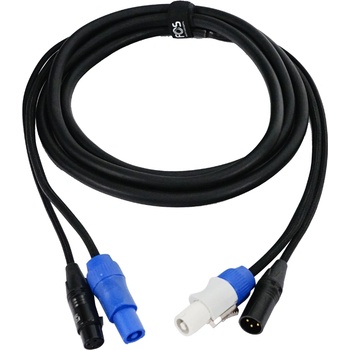 Fos technologies ltd Кабел двоен Powercon + DMX 3м FC-PDC-3