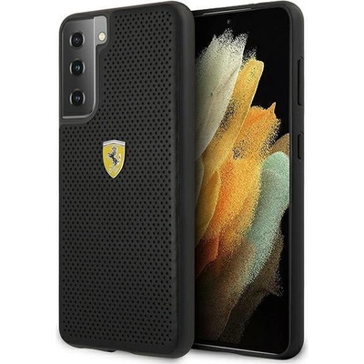 Ferrari Калъф за телефон Ferrari FESPEHCS21SBK On Track Perforated за Samsung Galaxy S21, черен (FER000451)