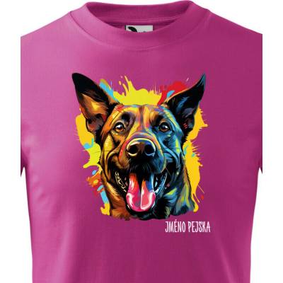 Dětské tričko Belgický ovčák Purpurová Canvas Dětské tričko 2426