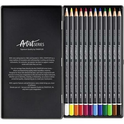 Staedtler 104 M12 Mars Lumograph akvarelové šestihranné pastelky kovová krabička 104 120 barev TS104M12