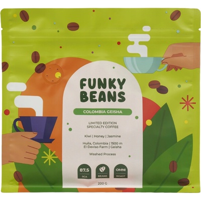 Przyjaciele Kawy Funky Beans Colombia Geisha zrnková 200 g