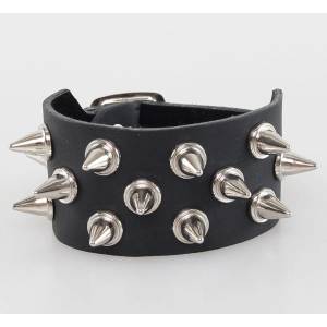 Black & metal гривна spikes 3 - bwz-186