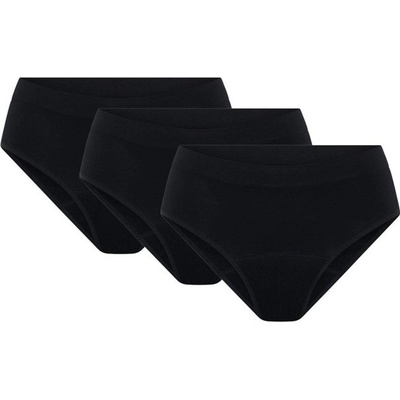 Modibodi Комплект от три - менструални бикини Modibodi Soft Stretch Seamless Bikini Brief Moderate Modibodi | Cheren | ЖЕНИ | XL