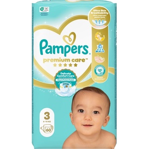 Pampers Premium Care S3 6-10 кг 60 бр