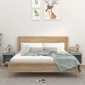vidaXL Нощни шкафчета, 2 бр, сив сонома, 40x35x50 см (821871)