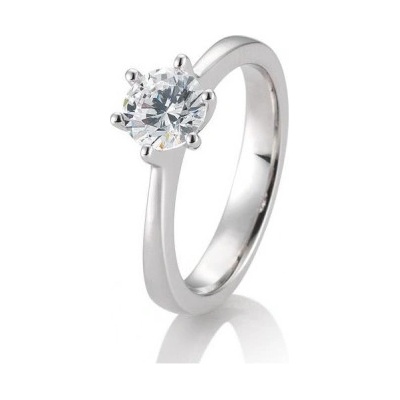 Sofia Diamonds prsteň z bieleho zlata s diamantom BE41 85985