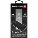 Powerbanky Swissten BLACK CORE SLIM POWER BANK 20000 mAh