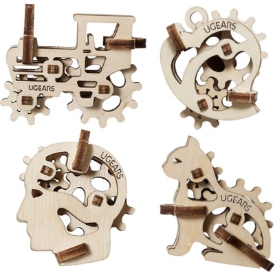 Ugears 3D mechanické puzzle U-Fidgety - ozubená kola 36 ks