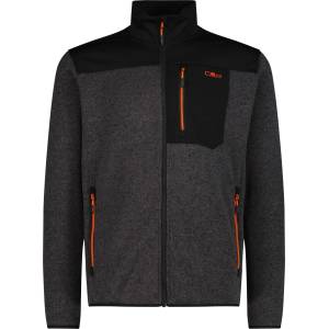 CMP Мъжко поларено яке CMP Jacket with Chest Pocket Fleece jacket - Nero / Orange - размер 54 (EU) (005-7018-0115)