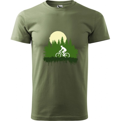 Handel tričko Cyklista a les khaki