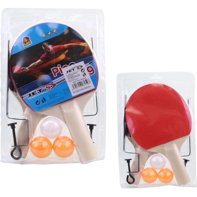 Sestava pingpongových raket s 3 míčky a síťkou