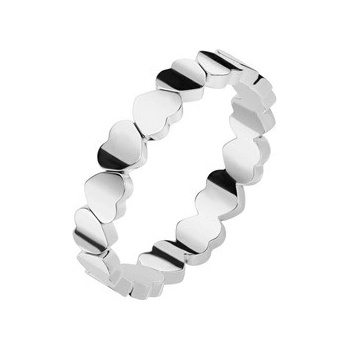 Šperky4U Ocelový prsten se srdíčky OPR1949