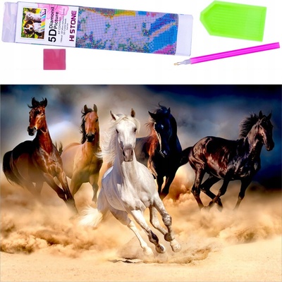 Norimpex Diamantové malování Splašené stádo 30 x 40 cm