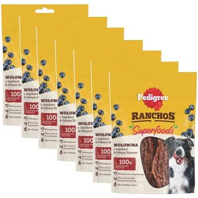 PEDIGREE Ranchos Superfoods s hovädzím mäsom, čučoriedkami a celozrnnými obilninami 7 x 70 g