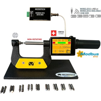Microtech Electronic Дигитален микрометър на стойка за резби Microtech THREAD DataMet BENCH Metric 60° Modbus - 0-50 мм, 0, 0002 мм (110710599M)
