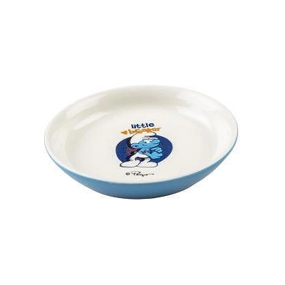 Duvo Plus Smurfs Hefty - Глинена купа за кучета и котки за храна и вода, 180 мл
