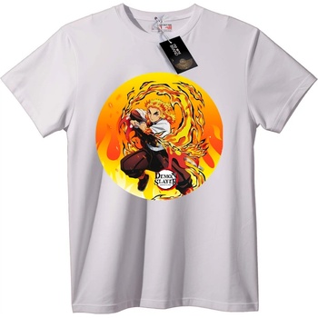 NOONEBRAND Тениска Demon Slayer пламък - L, White