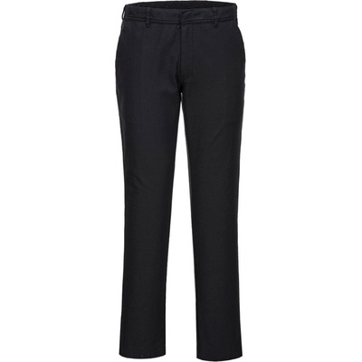 Portwest S232 Streč Slim Chino nohavice Čierna