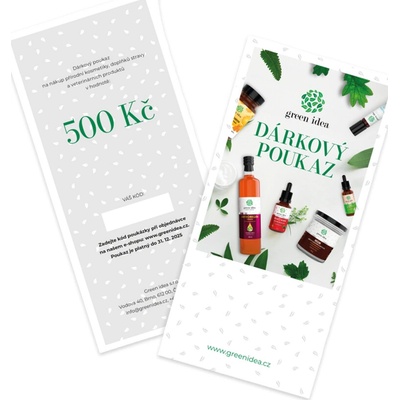 Green idea Dárkový poukaz - tištěný 500 Kč