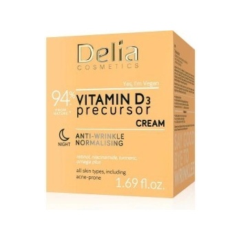 Delia Cosmetics Normalizující noční krém proti vráskám Vitamin D3 Precursor 50 ml