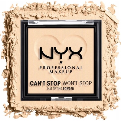 NYX Professional Makeup Can't Stop Won't Stop Mattifying Powder zmatňujúci púder 01 Fair 6 g