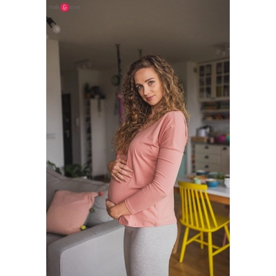 Tričko blúzka na dojčenie Two Ways Herbal Rose dl.rukáv