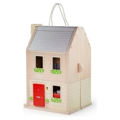 Bigjigs Toys - Дървена сгъваема къща за кукли (34046)