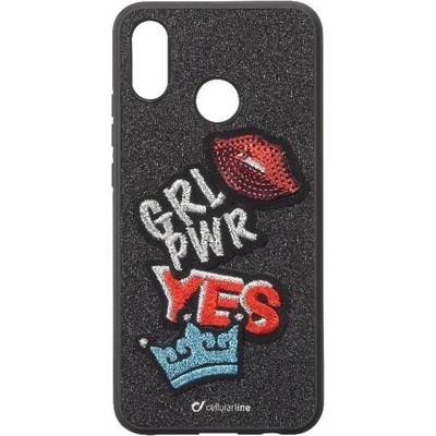 Cellularline Калъф за Huawei P20 Lite, гумен, Cellularline Patch, черен (PATCHYESP20L)