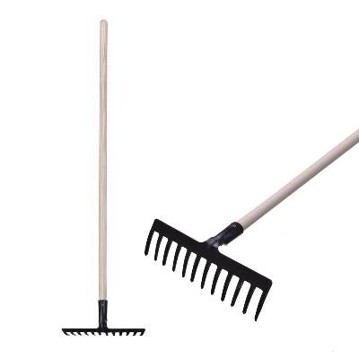 Hrable záhradne Strend Pro Premium R-606, 12 zubé, kované, drevená násada