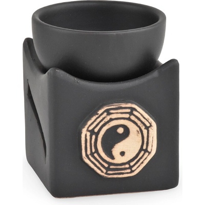 Ancient Wisdom aroma lampa čierna, štvorcová-Jin Jang