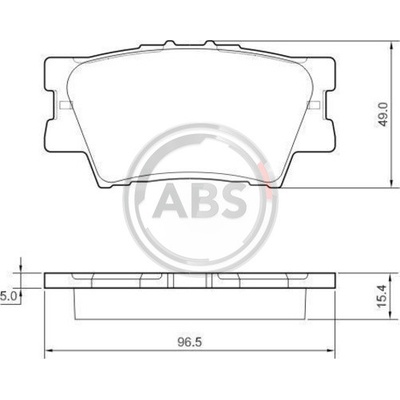 A.B.S. Sada brzdových platničiek kotúčovej brzdy 37545