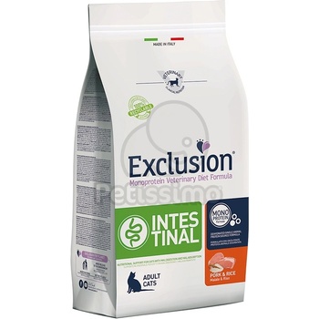 Exclusion Monoprotein Vet Diet Intestinal Cat суха храна за котки - свинско, ориз 300 г