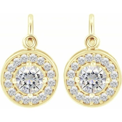 Eppi Visiace náušnice s moissanitmi a diamantmi Amadi E43985