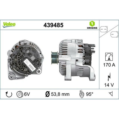 VALEO Alternátor VALEO 439485