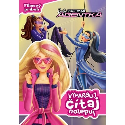 Barbie Tajná agentka Vyfarbuj, čítaj, nalepuj