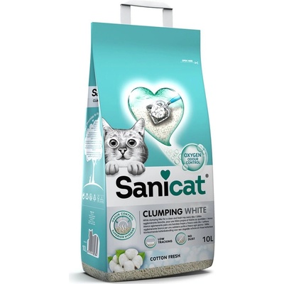Sanicat hrudkujúca podstielka Svieža bavlna 2 x 10 l