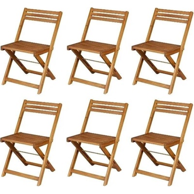 LIVARNO home Skládací židle Sevilla, akácie, 6 kusů