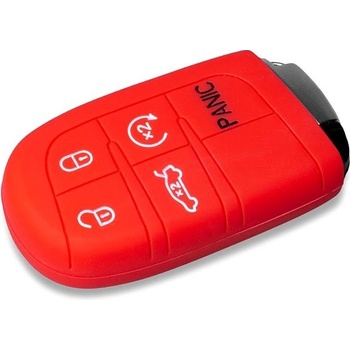 Kľúčenka Escape6 ochranné silikónové puzdro na kľúč pre DodgeJeep červená