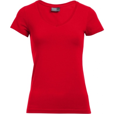 Promodoro Tričko 3086 Slim Fit s výstřihem do V krátký rukáv dámské COT-40308644000 Tyrkysová