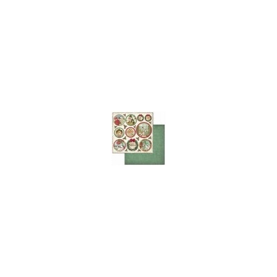 Merry Christmas, kulaté obrázky 30,5x30,5 scrapbook Stamperia SCR525462704
