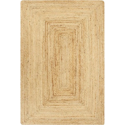 vidaXL Ръчно тъкан килим от юта, естествен цвят, 80x160 см (133728)