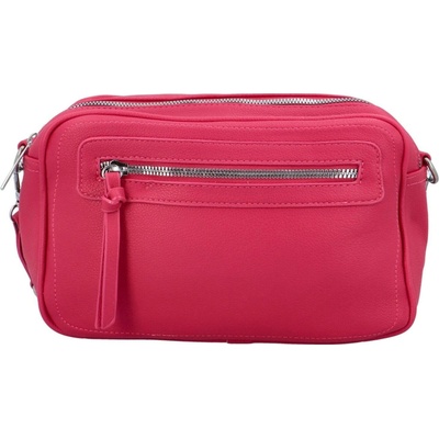 Příjemná dámská koženková crossbody Ivette růžová