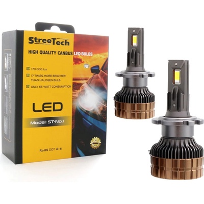 StreeTech Лед крушки - Led система D1S / D2S / D2R / D3S / D4S модел STN1 на 12 Волта без баласти - 55W - Canbus 6000K - 1400% повече светлина (D2STN1)