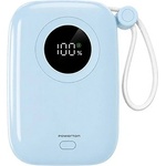 Powerton ENERGY PASTEL EDITION външна батерия 10000mAh, 2x USB-C, 22.5W, интегрирани кабели, синя (WPAN33-3)
