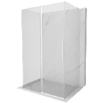 Mexen Rox-3S L душ кабина 3-стенна плъзгаща 100 x 80 см, прозрачна, бяла (8C2L-100-080-20-00-3S)