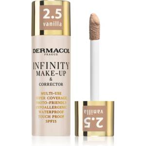 Dermacol Infinity високо покривен фон дьо тен SPF 15 цвят 2.5 Vanilla 20 гр