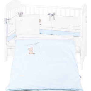 KikkaBoo Бебешки спален комплект с бродерия 6 части 70/140 Dream Big Blue (41101060131) - presi